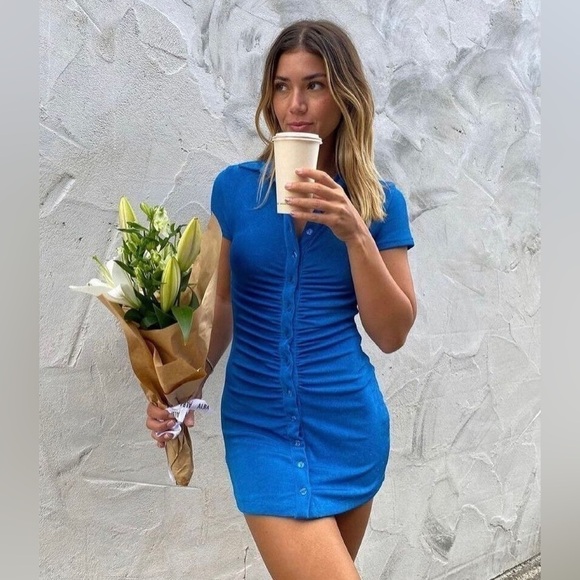 With Jean Alexa Mini Dress in Electra blue - Picture 1 of 12